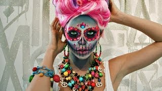 Sugar Skull Makeup Tutorial [upl. by Joey]