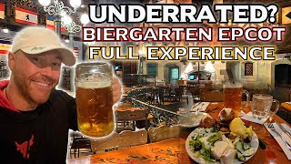 Epic EPCOT Biergarten A German Food Adventure [upl. by Karoly541]