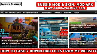 How To Download Mod BUSSID Bus Truck Car Skin Livery OBB From My Given Link  Sourav Gaming [upl. by Nunciata167]