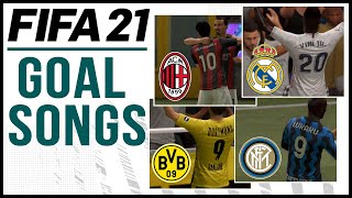 FIFA 21  ALL 4 GOAL SONGS ft NEW MUSIC amp MORE [upl. by Zilef]