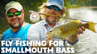 FLY FISHING for Smallmouth Bass Streamers  Poppers [upl. by Maximilian]