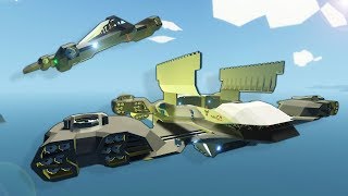 Insane Giant Vtol Base with Fighter Planes  Stormworks Gameplay [upl. by Frisse804]