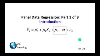 Panel Data Regression 1of9  Introduction [upl. by Pardo187]