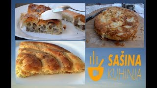 Burek Pita Sirnica Recept kao iz pekare  Sašina kuhinja [upl. by Acirtap]