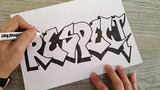 Graffiti Lettering 101  Easy Step By Step Lettering Tutorial  Arts amp Crafts  3D Lettering [upl. by Charyl181]