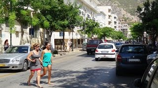 Loutraki Greece Main Street [upl. by Mallorie]