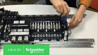 Installing the 225 Amp FeedThrough Lug Kit onto NQ Panelboards  Schneider Electric [upl. by Boone]