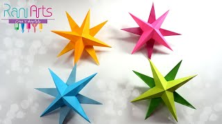 ESTRELLAS 3D de PAPEL Fácil  DIY  3D PAPER STARS easy [upl. by Moina567]