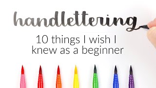 Beginner Hand Lettering Tutorial  10 Things I Wish I Knew As A Beginner  Learn How To Hand Letter [upl. by Cristal310]