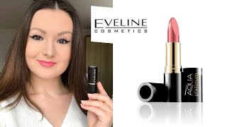 Eveline Cosmetics Aqua Platinum Lipstick  Review  Swatch 🌸 [upl. by Galen]