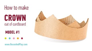 DIY Crown with cardboard Model 1 [upl. by Tertia]