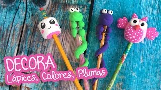 3 ideas para decorar con Foamy Moldeable Lápices y Colores  Chuladas Creativas [upl. by Maddi186]