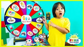 Ryan plays Nick Jr Quiz Spin Wheels game with Paw Patrols Surprise Toys [upl. by Adeuga]