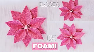 Aprende Cómo hacer una linda FLOR DE FOAMI🌺🌺How to make a flowers😊 [upl. by Ginsburg]