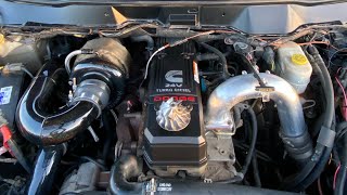 Cummins Compound Turbo Before and After Turbo sounds [upl. by Idoux259]