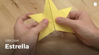 Cómo hacer una estrella de papel  Origami [upl. by Ainex]