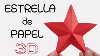 ⭐ESTRELLA de PAPEL⭐ 3D PAPER STAR  DIY [upl. by Thibaut]