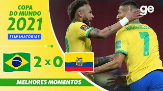 BRASIL 2 X 0 EQUADOR  MELHORES MOMENTOS  7ª RODADA ELIMINATÓRIAS DA COPA  geglobo [upl. by Hgielak182]