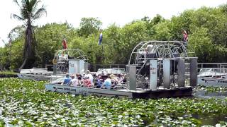 Large Airboat in the Everglades Safari Park [upl. by Oir]