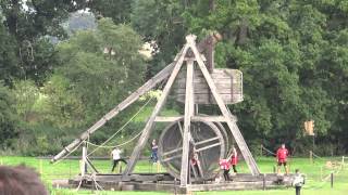 Warwick Castle  Trebuchet in Action [upl. by Yromem482]