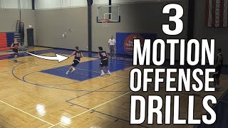 3 Motion Offense Drills  How To Coach Screening amp Cutting [upl. by Zosima]