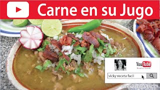 CARNE EN SU JUGO La ORIGINAL  Vicky Receta Facil [upl. by Ardnazxela483]