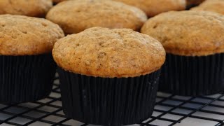 Super Moist Banana Muffin Recipe [upl. by Nahtanoy567]