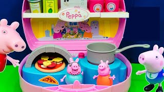 Exploring The Peppa Pig Pizza Play Fun Playset [upl. by Zeret]