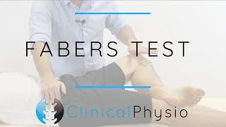 Fabers Test Hip and SIJ  Clinical Physio Premium [upl. by Atalya]