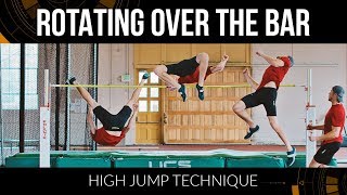 High Jump Technique  Rotating Over the Bar Part 1 [upl. by Tergram]