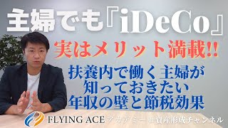 主婦（主夫）もiDeCo（イデコ）を始めるべき？ メリット・デメリットを分かりやすく解説。65歳まで拠出する方法もあわせてお伝えします。 [upl. by Oirtemed]