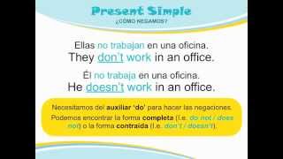 Gramática Inglés Presente Simple [upl. by Nybbor377]