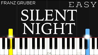 Franz Gruber  Silent Night  EASY Piano Tutorial [upl. by Ynez]