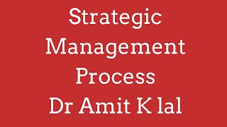 Strategic Management meaning amp Process [upl. by Maxie]