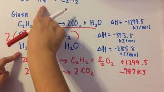 Hesss Law Example Problem [upl. by Aniret]