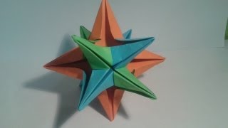 Como hacer una estrella de 12 puntas origami [upl. by Annael]