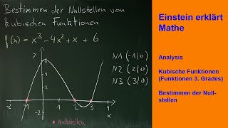 Nullstellen von Funktionen 3 Grades berechnen [upl. by Haikan]