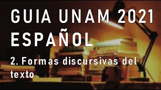 ESPAÑOL 2 FORMAS DISCURSIVAS DEL TEXTO  CURSO PREPARACIÓN UNAM [upl. by Kylen]