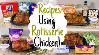 5 AMAZING Recipes Using ROTISSERIE CHICKEN  The FASTEST Easy Chicken Dinner Ideas  Julia Pacheco [upl. by Barrus534]