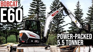 Bobcats New E60 Powerful Enough to Replace 2 Excavators [upl. by Yvor]