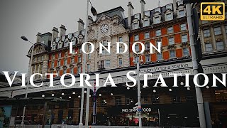 London Victoria Station Walk Through England 4K [upl. by Nbi]