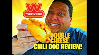 Wienerschnitzels Double Cheese Chili Dog Review [upl. by Rafaj253]