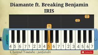 IRIS  Diamante ft Breaking Benjamin  pianica lesson [upl. by Linea570]