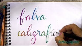 Curso de lettering  Lección 2 Falsa Caligrafía o Hand Lettering ✅ [upl. by Ahsenrat360]