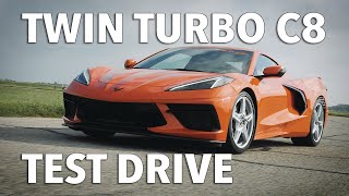 Twin Turbo C8 Corvette Test Drive with John Hennessey [upl. by Attenev]