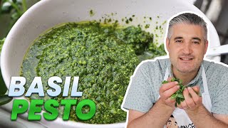 How to Make FRESH BASIL PESTO Like an Italian [upl. by Atokad]