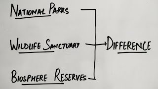 Difference bw National ParkWildlife Sanctuary amp Biosphere Reserves [upl. by Imray]