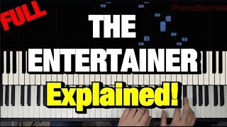 HOW TO PLAY  THE ENTERTAINER  BY SCOTT JOPLIN PIANO TUTORIAL LESSON [upl. by Inalel]