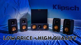 BEST BUDGET WIRED 51 HOME THEATER SPEAKERS  Klipsch Reference Theater Pack Unboxing amp Review [upl. by Nertie654]