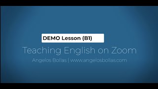 DEMO lesson Teaching English online using Zoom [upl. by Amilah]